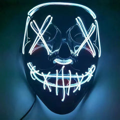 LED Glow V-Shaped Halloween Mask