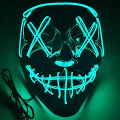 LED Glow V-Shaped Halloween Mask