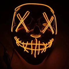 LED Glow V-Shaped Halloween Mask