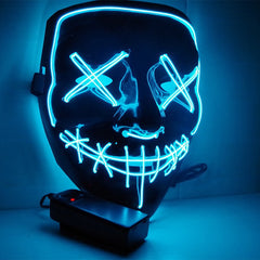 LED Glow V-Shaped Halloween Mask